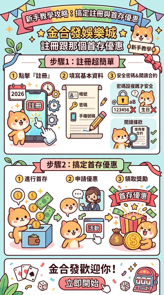 金合發娛樂城新手教學：線上娛樂城註冊與首存優惠攻略