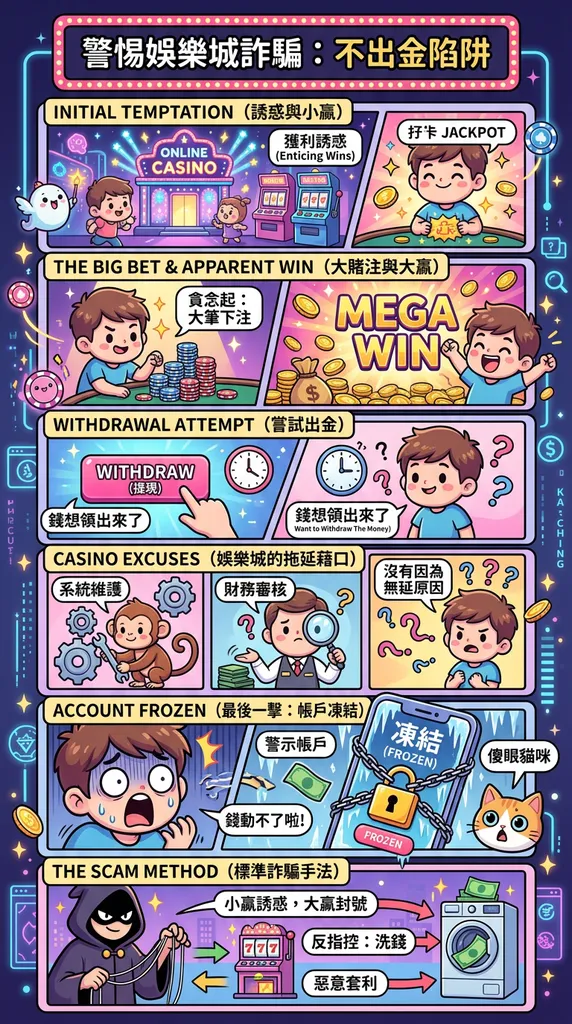 網路博弈風險解析：帳戶凍結與娛樂城詐騙手法